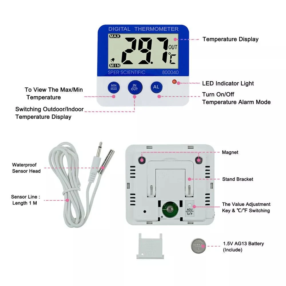 Remote Sensor Temperature Monitor 800040 - Sper Scientific - Image 4 | Le Quoc Equipment