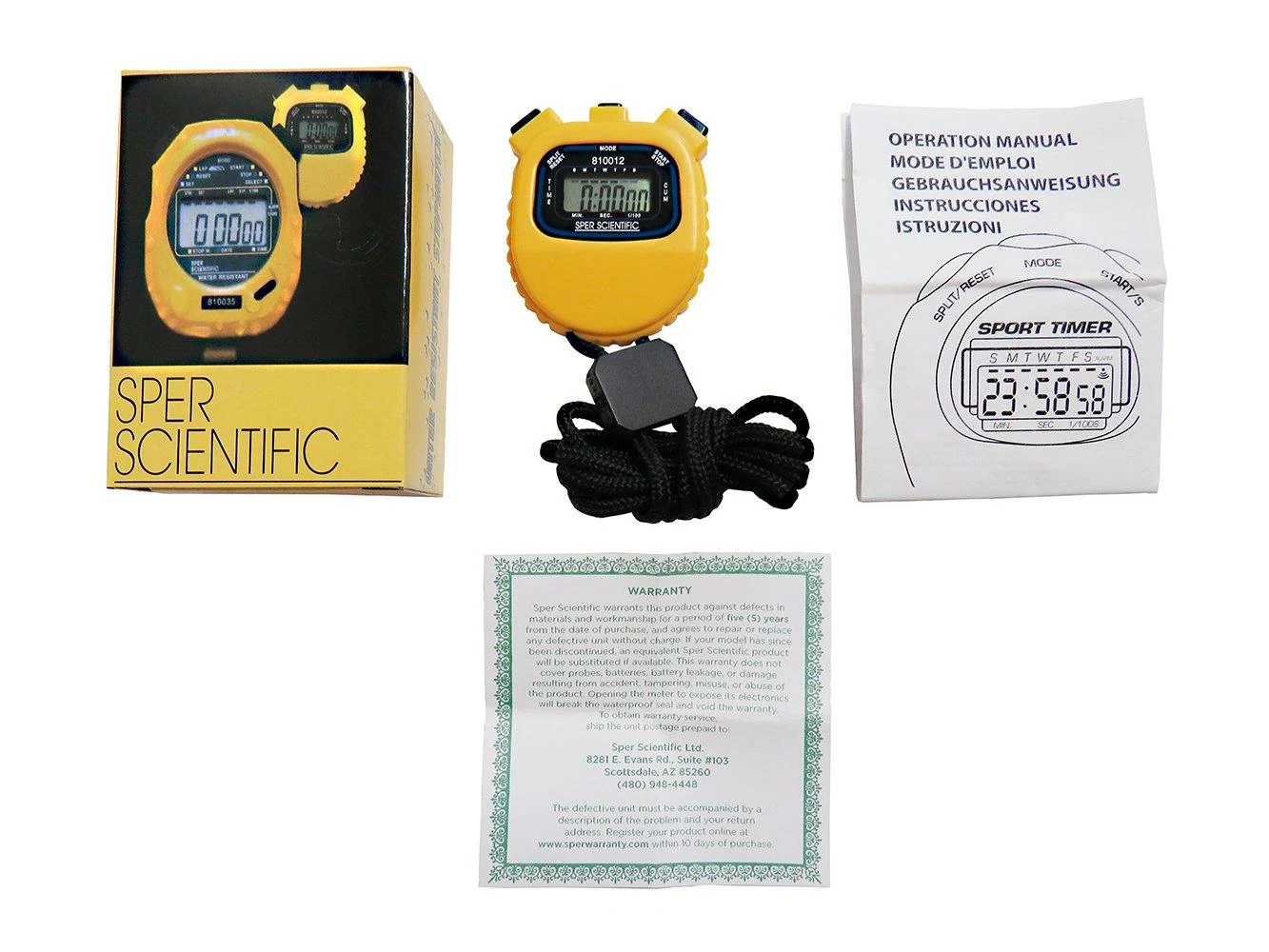 Water Resistant Stopwatch 810012 - Sper Scientific - Image 3 | Le Quoc Equipment