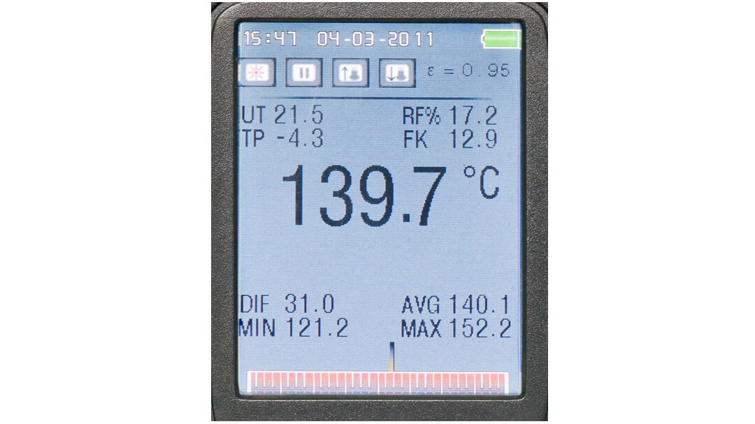 Camera đo nhiệt độ FIRT 1000 Datavision Geo-Fennel - Màn hình 2.